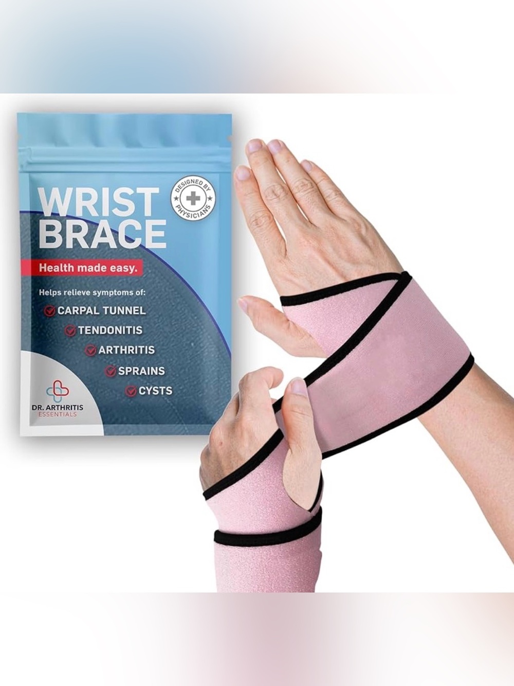 Wrist Brace for Carpal Tunnel, Arthritis & Tendonitis Pain Relief